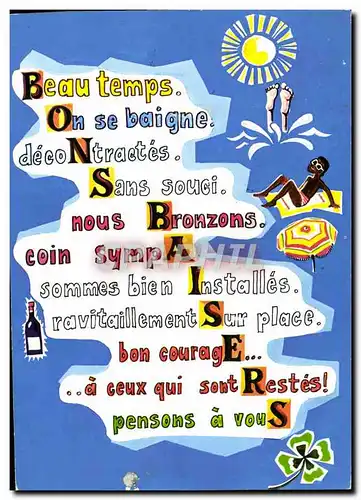 Cartes postales moderne Sur la Plage