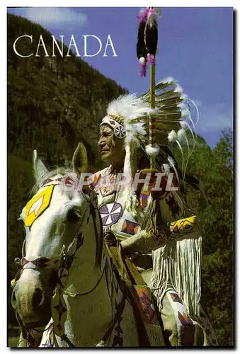 Cartes postales moderne Canada Indien Folklore Cheval