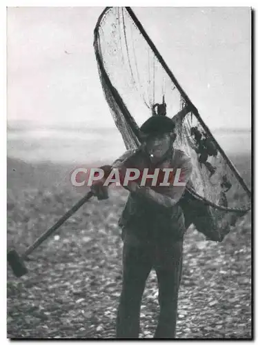 REPRO Le Normandie D&#39Autrefois Le Pecheur de crevettes Peche