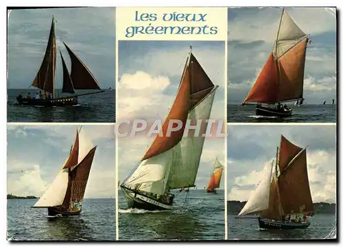 Moderne Karte Les vieux Greements Bateau Voilier