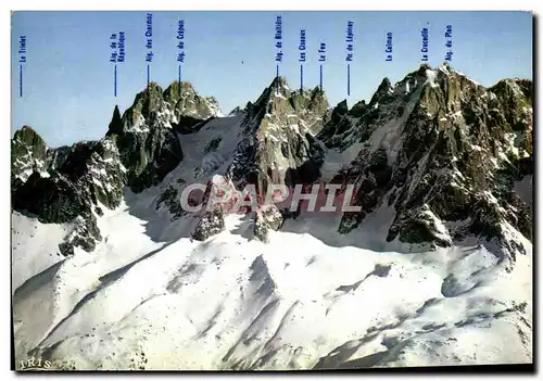 Cartes postales moderne Les Aiguilles De Chamonix