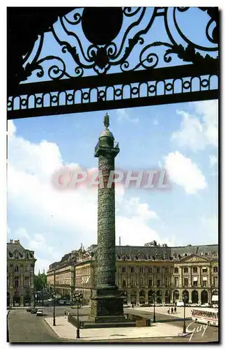 Moderne Karte Paris Et Ses Merveilles La Place Vendome Colonne de la Grande Armee