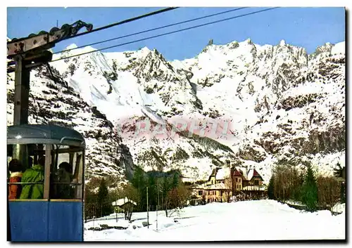 Cartes postales moderne Courmayeur Chaine du Mont Blanc vue de la telepherique du Chercouit