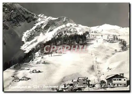 Cartes postales moderne Courmayeur Panorama del Plan Checrouit e campi di sci