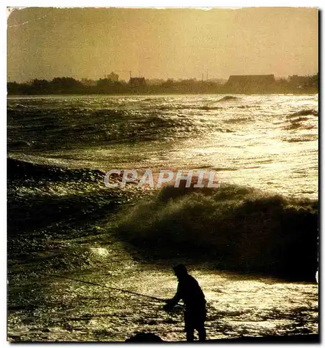 Cartes postales moderne La peche aux Bars Apres la tempete