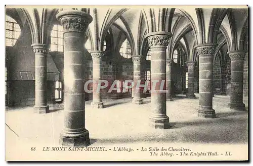 Cartes postales Le Mont Saint Michel L'Abbaye La Salle des Chevaliers