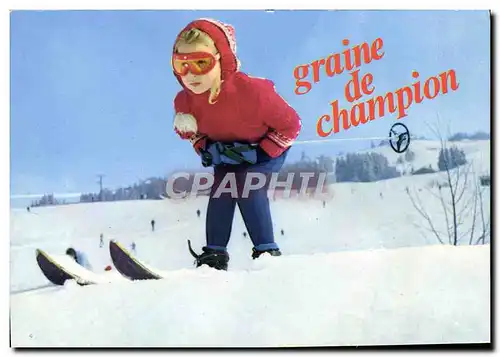 Cartes postales moderne Graine de Champion Ski Enfant