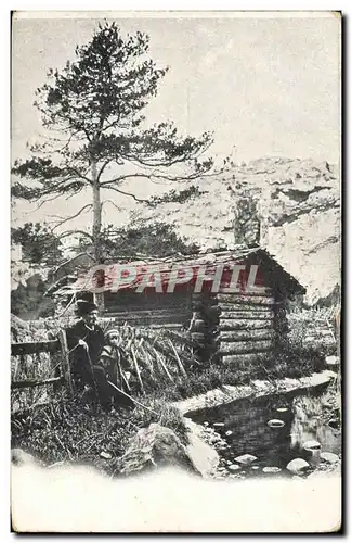 Cartes postales Chalet Vieillard Enfant Folklore