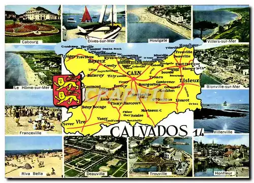 Cartes postales moderne Calvados Cabourg Dives sur Mer Houlgate Villers sur Mer Le Home sur Mer Blonville sur Mer France