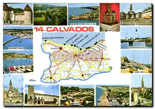 Cartes postales moderne Calvados Falaise Grancamp Vire Trouville St Aubin sur Mer Bayeux