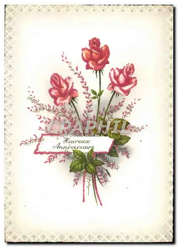 Cartes postales moderne Heureux Anniversaire Fleurs