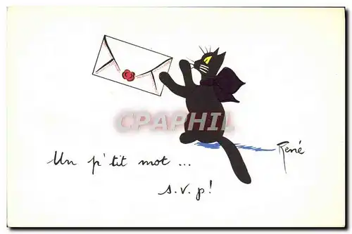 Cartes postales moderne Fantaisie Chat Rene