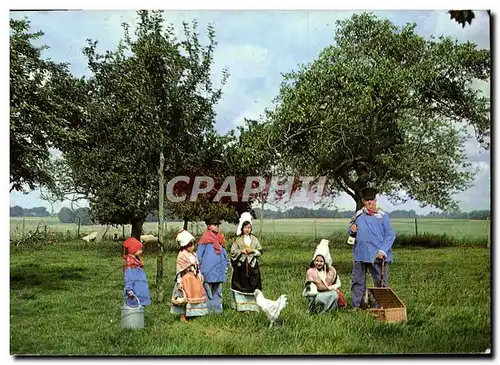 Cartes postales moderne Folklore Normand Enfants Folklore