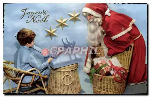Moderne Karte Joyeux Noel Santa Claus