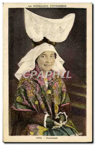 Cartes postales moderne Normande Femme Folklore