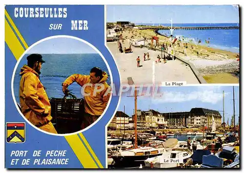 Cartes postales moderne Courseuilles Sur Mer Port de peche et de plaisance Plage Port