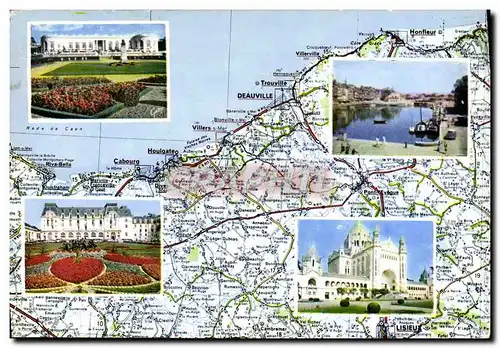 Cartes postales moderne Normandie La Cote Fleurie Deauville Lisieux Honfleur