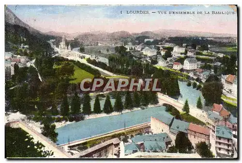 Cartes postales Lourdes Vue D&#39Ensemble De La Basilique