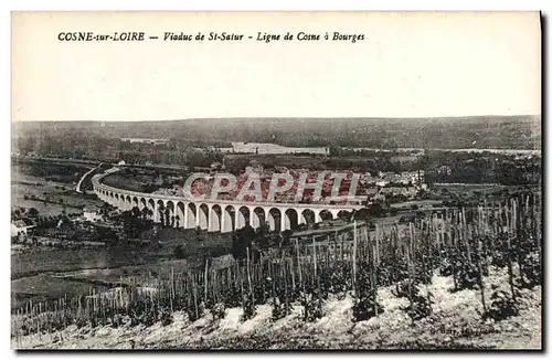 Ansichtskarte AK Cosne sur Loire Viaduc de Cosne a Bourges Vignes