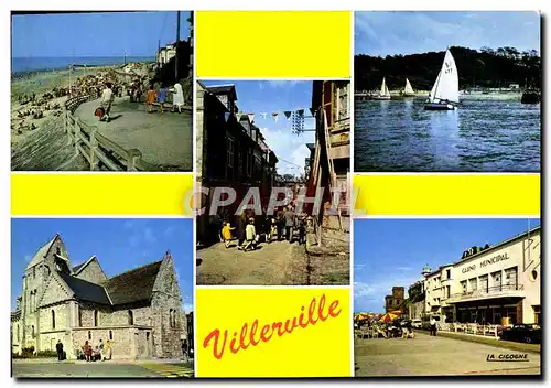 Cartes postales moderne Villerville La Plage Club nautique Casino L'eglise La rue principale