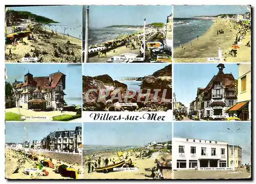 Cartes postales moderne Villers Sur Mer Villa Castellamare La plage La Poste Casino