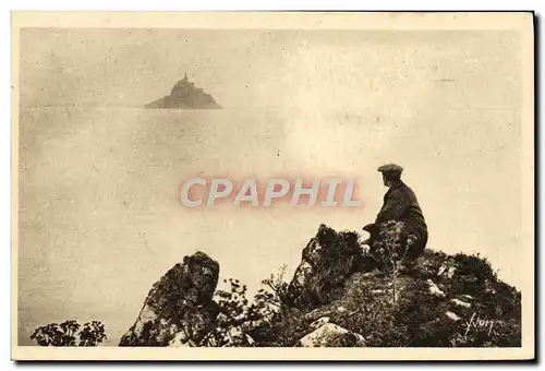 Cartes postales Le Mont St Michel Le Mont Vu de I&#39Ilot de Tombelaine