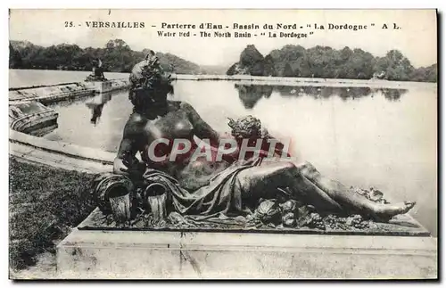 Cartes postales Versailles Parterre d&#39Eau Bassin du Nord La Dordogne