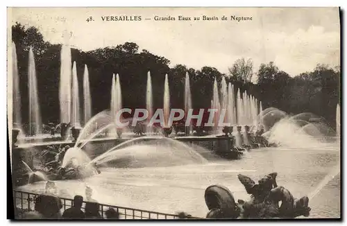 Cartes postales Versailles Grandes Eaux au Bassin de Neptune