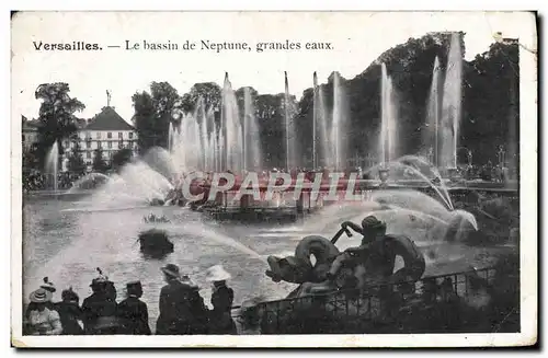 Cartes postales Versailles Le Bassin de Neptune Grand Eaux