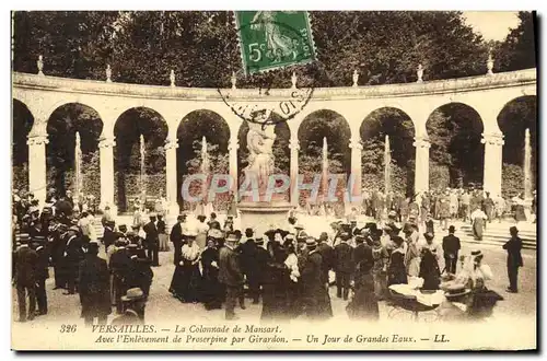 Cartes postales Versailles La Colonnade de Mansart avec l'enlevement de Proserpine par Girardon