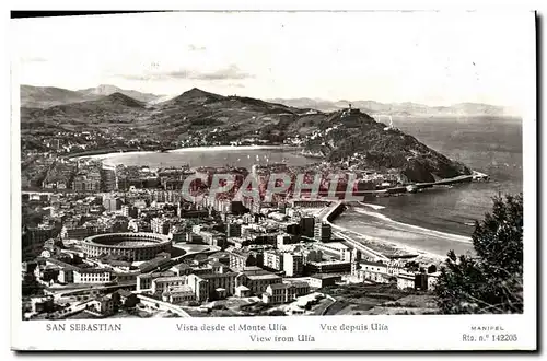 Moderne Karte San Sebastian Vista Desde El Monte Ulia Vue Depuis Ulfa