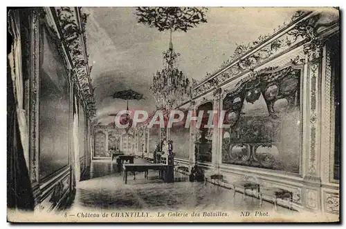 Cartes postales Chateau De Chantilly La Galerie Des Batailles