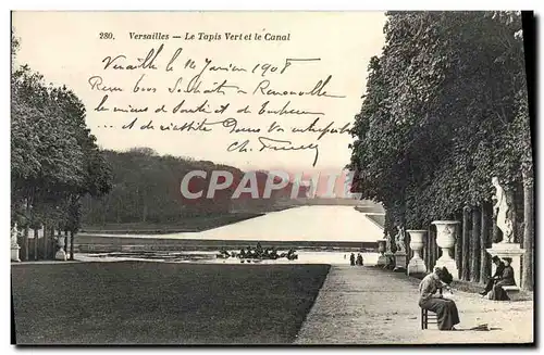 Cartes postales Versailles Le Tapis Vert Et Le Canal