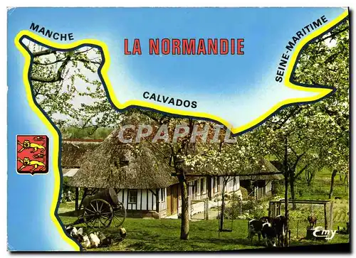 Cartes postales moderne La Normandie Calvados Lion