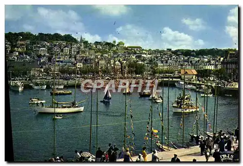 Cartes postales moderne Deauville Trouville Le Bassin Des Yachts Bateaux