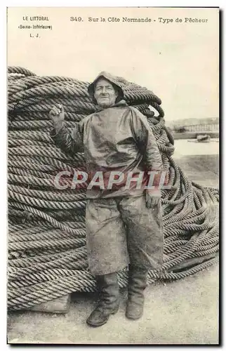 Ansichtskarte AK Le Littoral Sur La Cote Normande Type De Pecheur Peche Marin