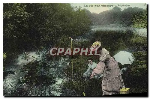 Cartes postales moderne La Vie Aux Champs Recreation Femme Peche Folklore