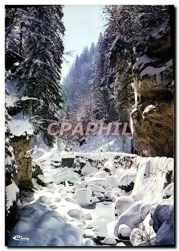 Cartes postales moderne Neige Et Soleil La Route Dans Les Gorges