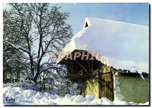 Cartes postales moderne Images De Chez Nous En Hiver La grange enfouie sous la mer