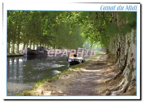 Cartes postales moderne Canal Du Midi Bateaux Peniches