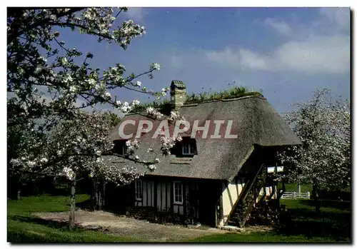 Moderne Karte La Normandie Pittoresque Cote fleurie Maison typique du marais Vernier