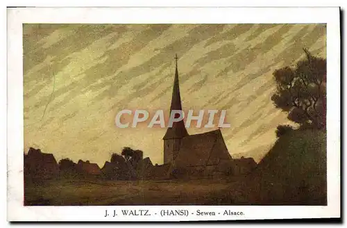 Cartes postales moderne Waltz Sewen Alsace Illustrateur Hansi