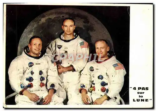 Cartes postales moderne Quatre Pas sur la Lune Cosmonaute Espace