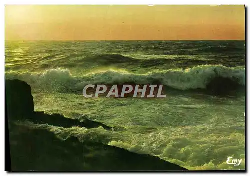 Cartes postales moderne Au couchant par gros temps Mer