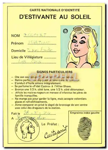 Cartes postales moderne D&#39estivante au soleil