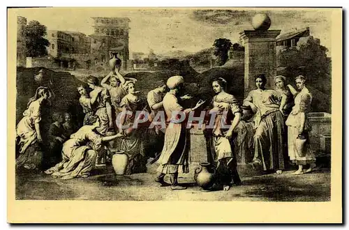 Cartes postales Poussin Paris Musee Du louvre Eliezer et Rebecca