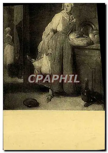 Cartes postales Chardin La pourvoyeuse Paris Musee Du Louvre