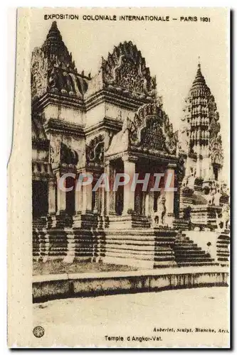 Cartes postales Temple d&#39Angkor Paris Exposition coloniale internationale 1931