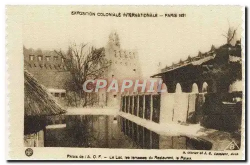 Cartes postales Palais de l&#39AOF Les Terrasses du Restaurant le palais Paris Exposition coloniale internationa