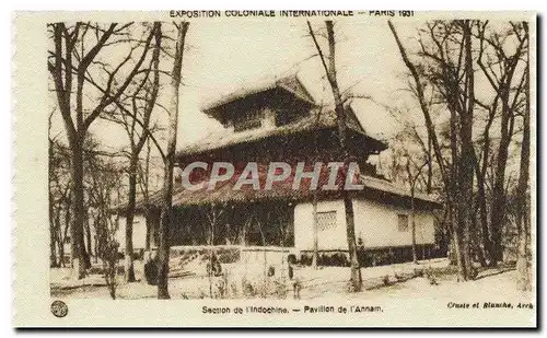 Cartes postales Section de Indochine Pavillon de l&#39Annam Paris Exposition coloniale internationale 1931